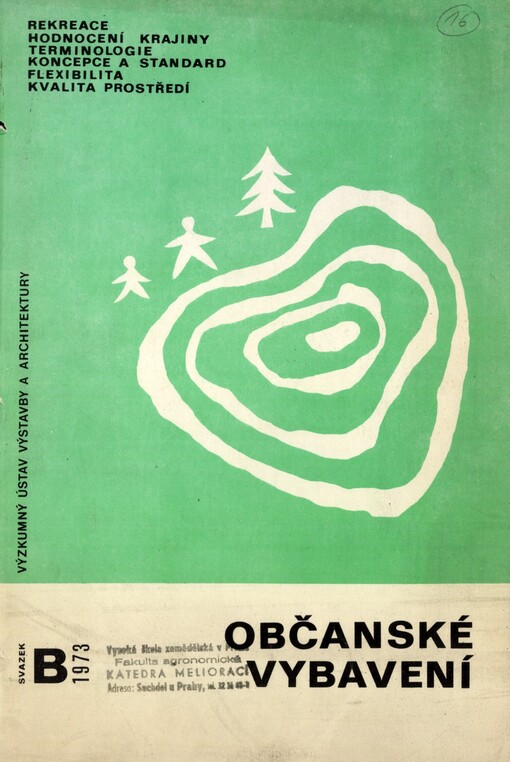 Občanské vybavení.Svazek B-1973,Rekreace, hodnocení krajiny, terminologie, koncepce a standard, flexibilita, kvalita prostředí