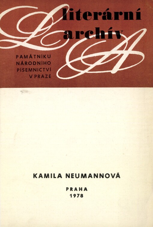 Kamila Neumannová (1874-1957) :Písemná pozůstalost (fragment)
