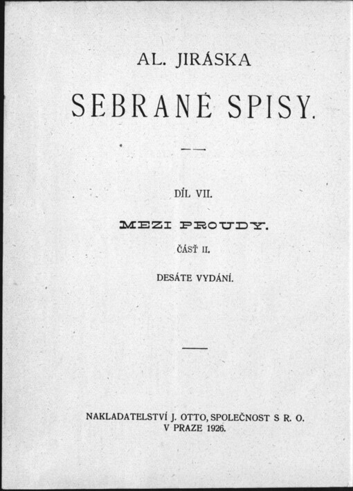 Mezi proudy :tři historické obrazy.II,Syn Ohnivcův, II., Syn Ohnivcův