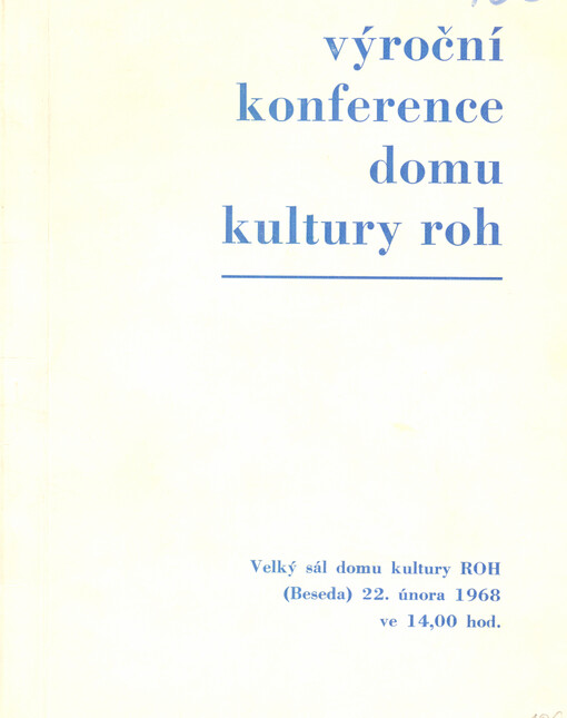 Výroční konference domu kultury roh