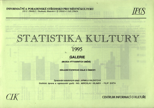 Statistika kultury : galerie (muzea výtvarných umění). Základní statistické údaje o činnosti