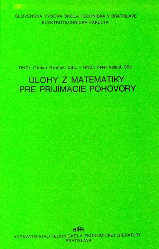 Úlohy z matematiky pre prijímacie pohovory