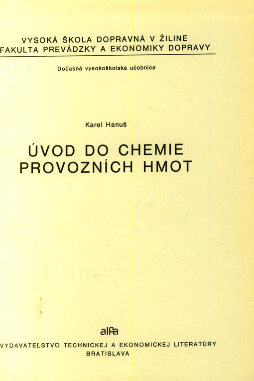 Úvod do chemie provozních hmot
