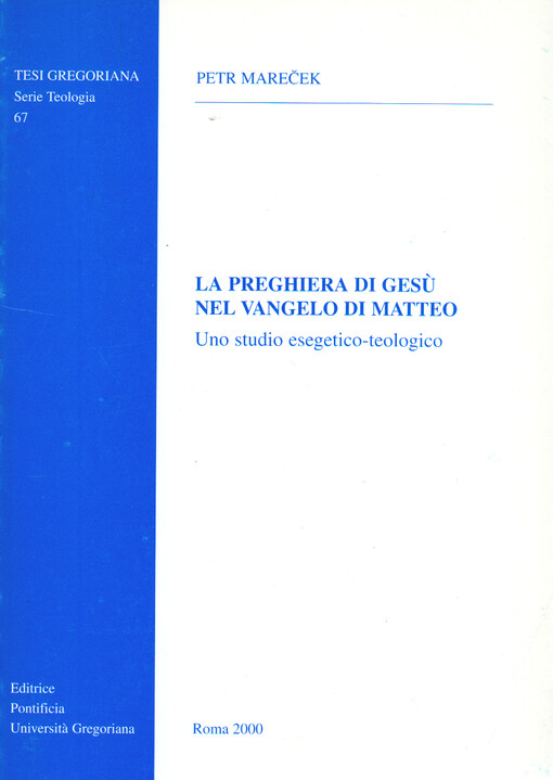 La preghiera di Gesu nel vangelo di Matteo