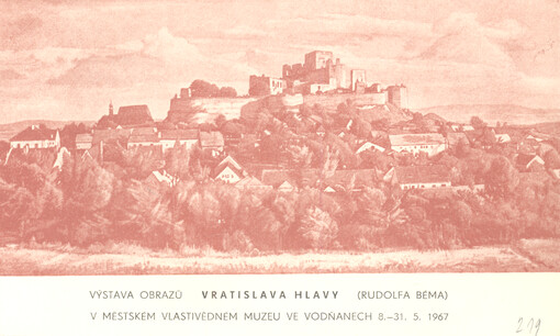 Výstava obrazů Vratislava Hlavy (Rudolfa Béma) v Městském vlastivědném muzeu ve Vodňanech
