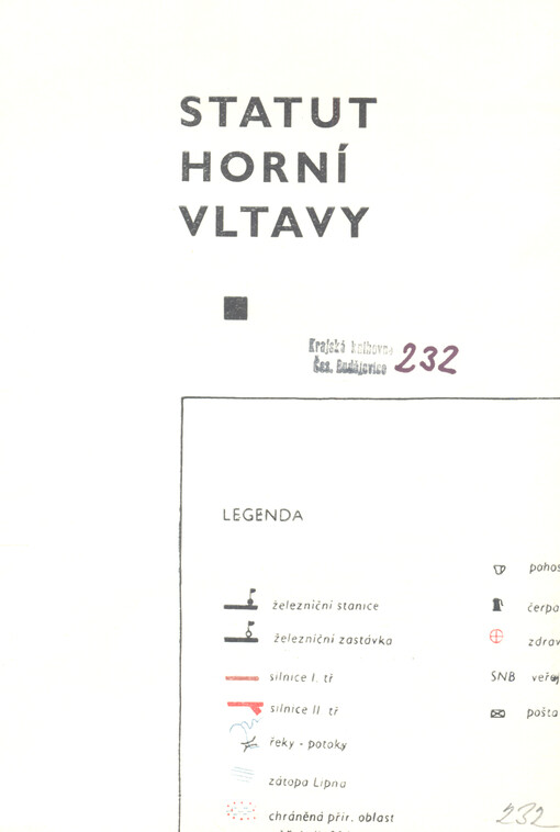 Statut řeky Horní Vltavy