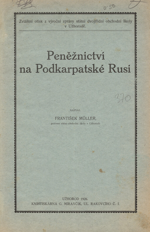 Peněžnictví na Podkarpatské Rusi