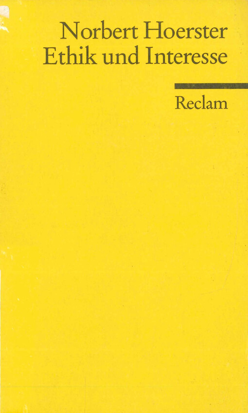 Ethik und Interesse