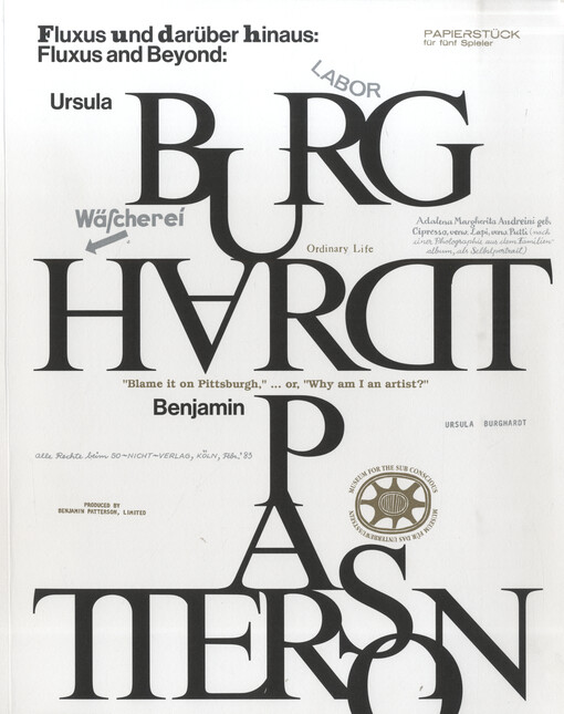 Fluxus und darüber hinaus : Ursula Burghardt, Benjamin Patterson = Fluxus and Beyond : Ursula Burghardt, Benjamin Patterson
