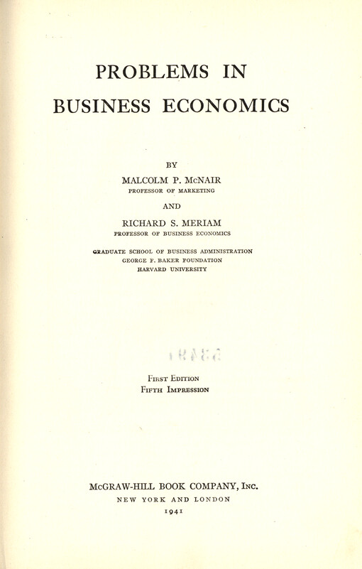 Problems in business economics