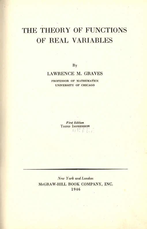 The theory of functions of real variables