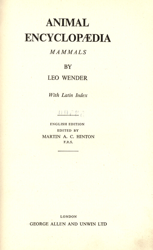 Animal encyclopaedia : mammals