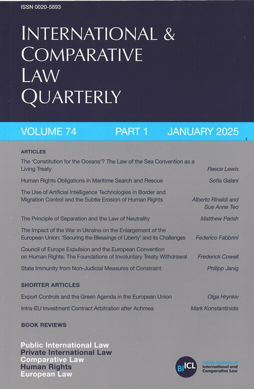 International and comparative law quarterly