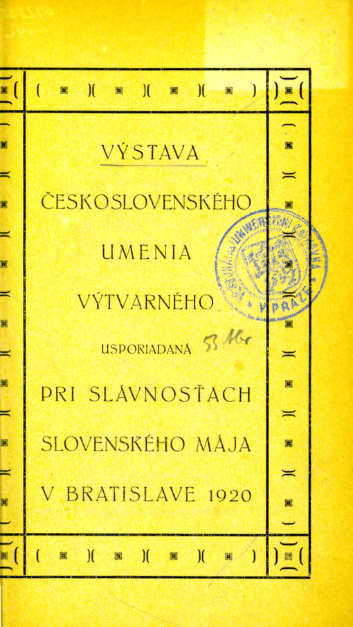 Výstava československého umenia výtvarného usporiadaná pri slávnosťach slovenského mája v Bratislave 1920