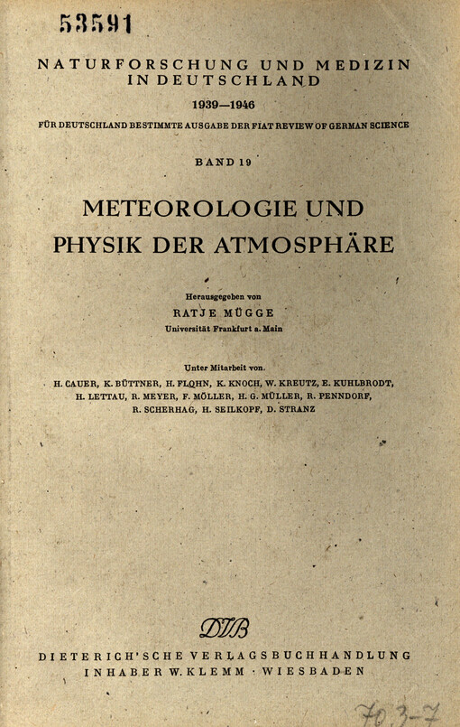 Meteorologie und Physik der Atmosphäre