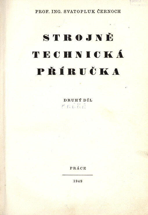 Strojně technická příručka. Druhý díl