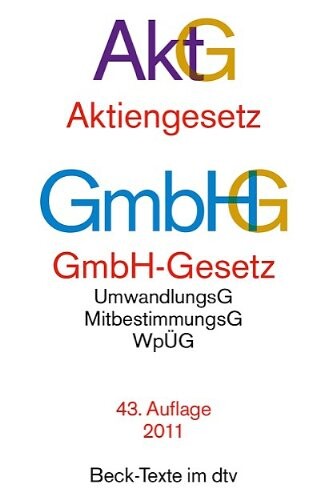 Aktiengesetz ;: GmbH-Gesetz : Textausgabe (Beck-Texte im dtv) (German Edition)