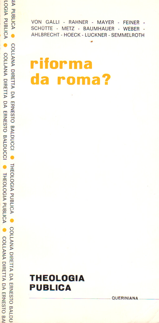 Riforma da Roma?