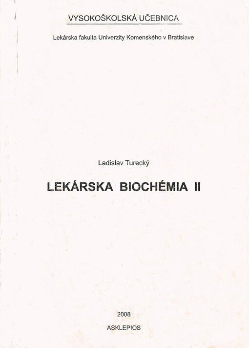 Lekárska biochémia II