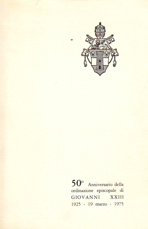 50. anniversario della ordinazione episcopale di Giovanni XXIII