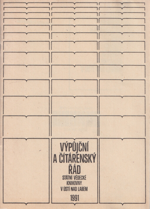 Výpůjční a čítárenský řád Státní vědecké knihovny v Ústí nad Labem