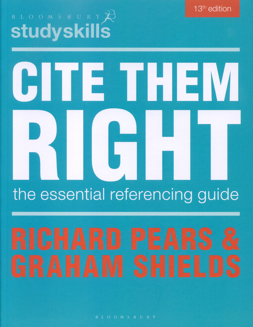 Cite them right : the essential referencing guide