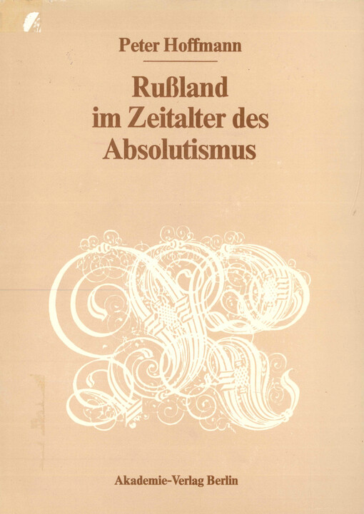 Rußland im Zeitalter des Absolutismus