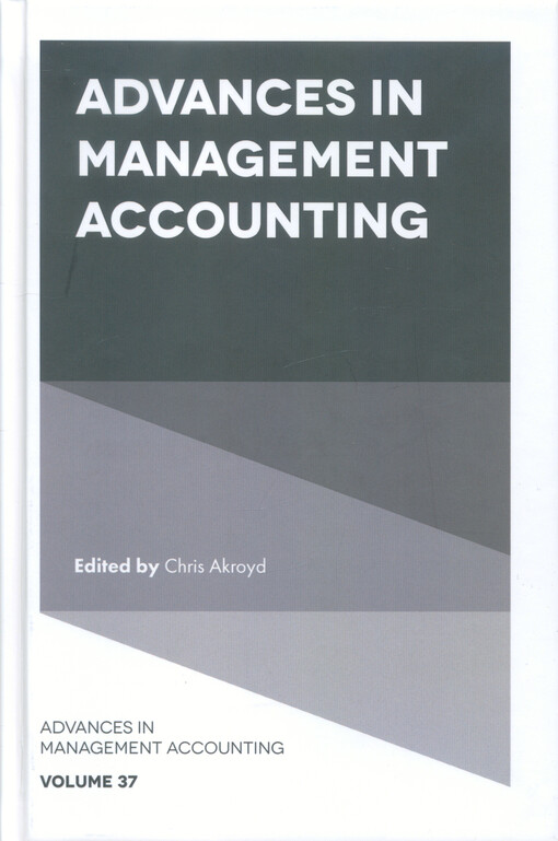 Advances in management accounting