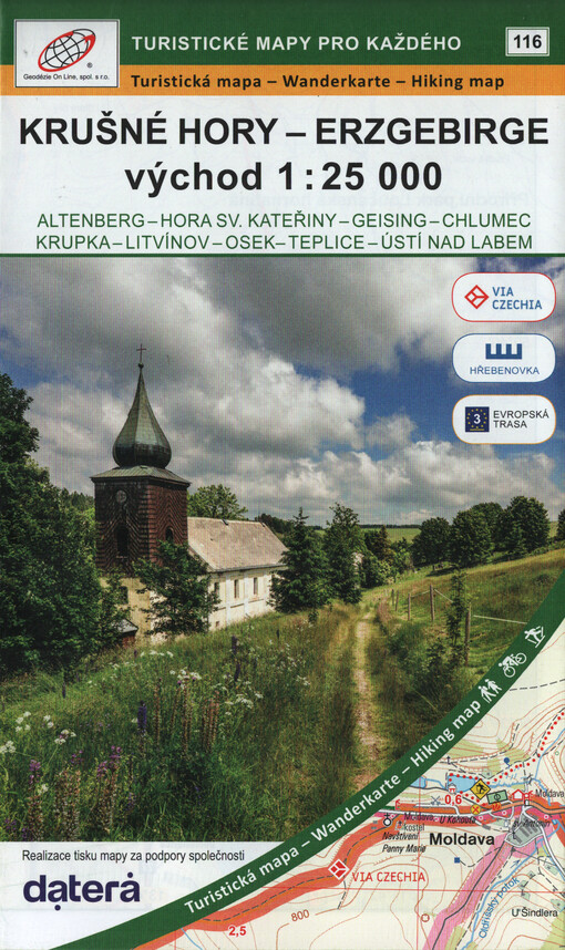 Krušné hory - Erzgebirge, východ 1:25 000 : Altenberg - Hora Sv. Kateřiny - Geising - Chlumec - Krupka - Litvínov - Osek - Teplice - Ústí nad Labem