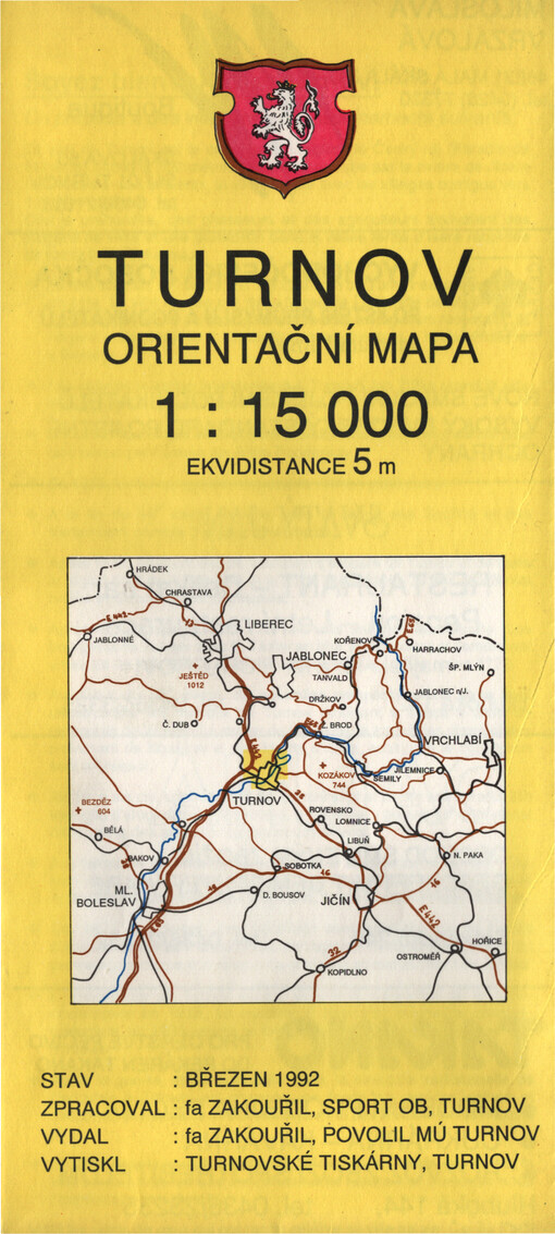 Turnov : orientační mapa 1:15 000