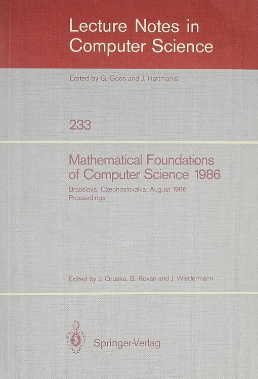 Mathematical foundations of computer science 1986 :proceedings