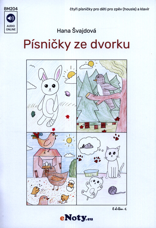 Písničky ze dvorku : zpěv, (housle) a klavír