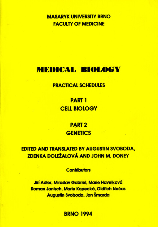 Medical Biology : practical Schedules