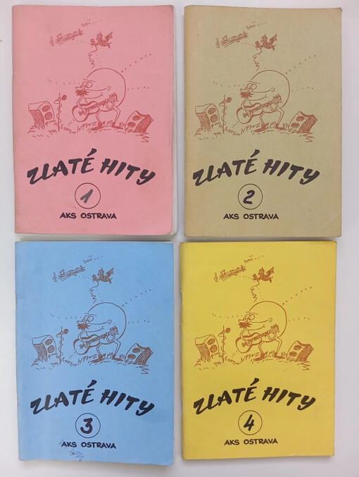 Zlaté hity 1-4 : Soubor textů s kytarovými značkami k 93 obecně známým melodiím