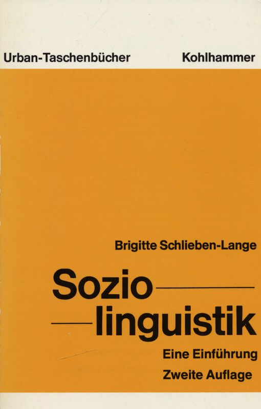 Soziolinguistik : eine Einführung