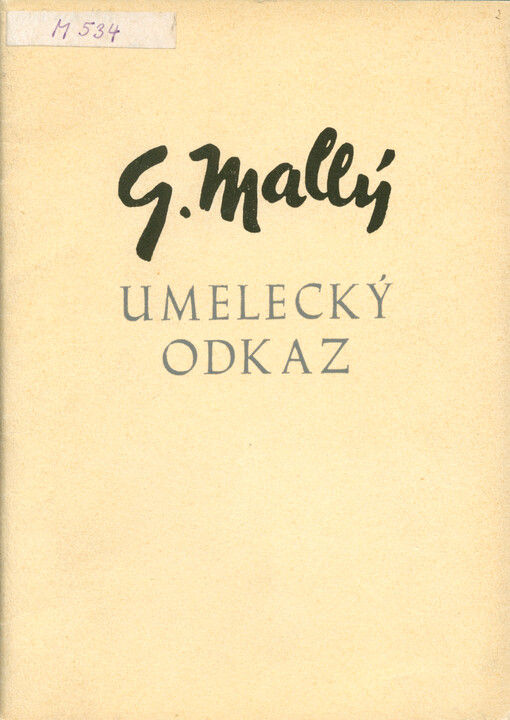 Gustáv Mallý : umelecký odkaz