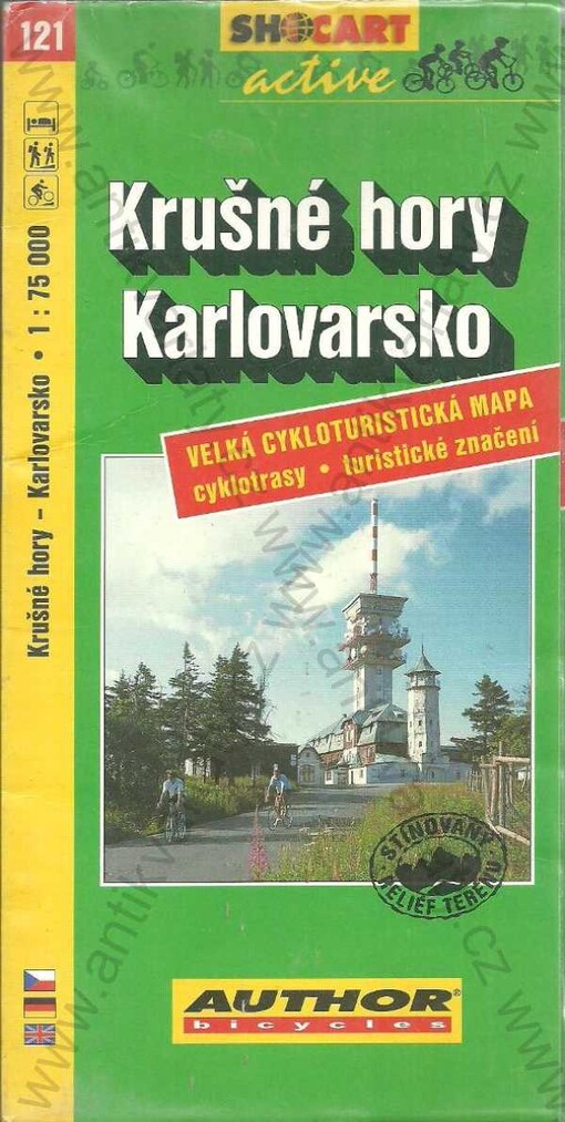 Krušné hory - Karlovarskovelká cykloturistická mapa