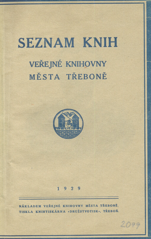 Seznam knih veřejné knihovny města Třeboně