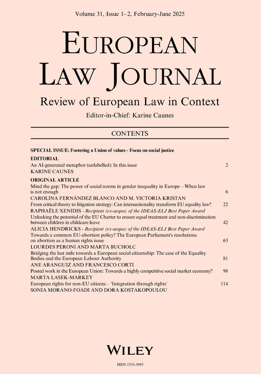 European law journal : review of European law in context