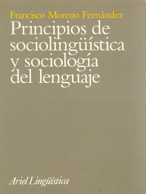 Principios de sociolingüística y sociología del lenguaje