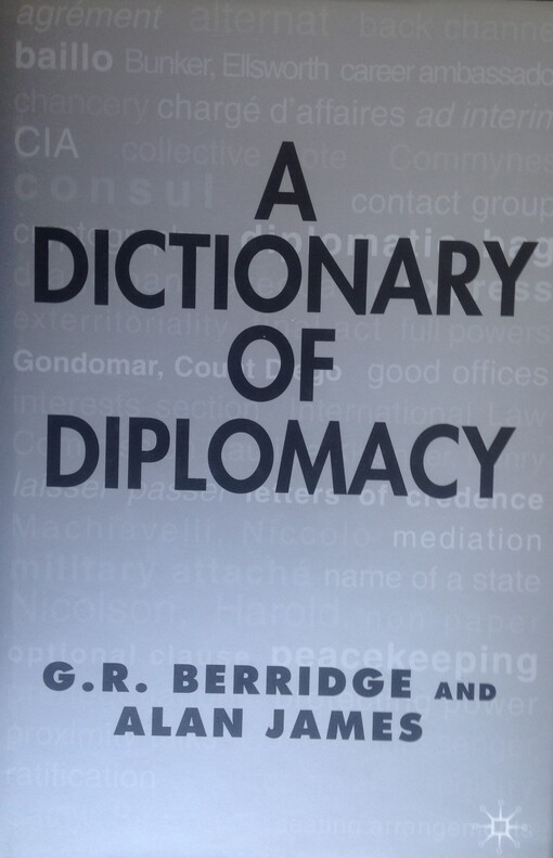 A dictionary of diplomacy