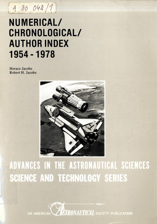 Numerical/chronological/author index 1954-1978 / Horace Jacobs, Robert H. Jacobs