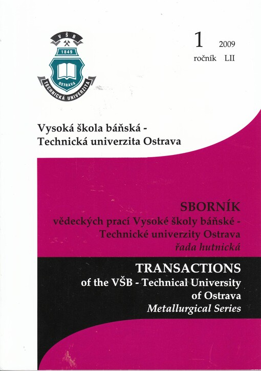 Sborník vědeckých prací Vysoké školy báňské - Technické univerzity Ostrava