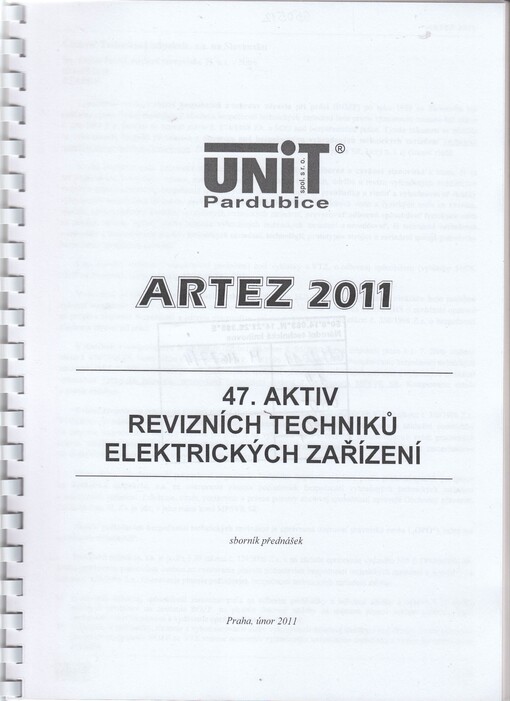 ARTEZ ... : aktiv revizních techniků elektrických zařízení : sborník přednášek : Praha, ...
