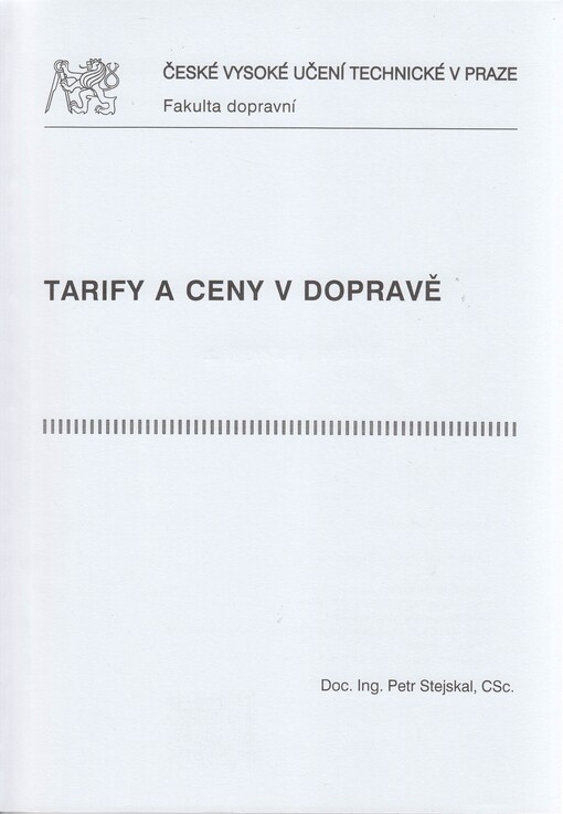 Tarify a ceny v dopravě