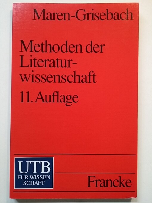 Methoden der Literaturwissenschaft.