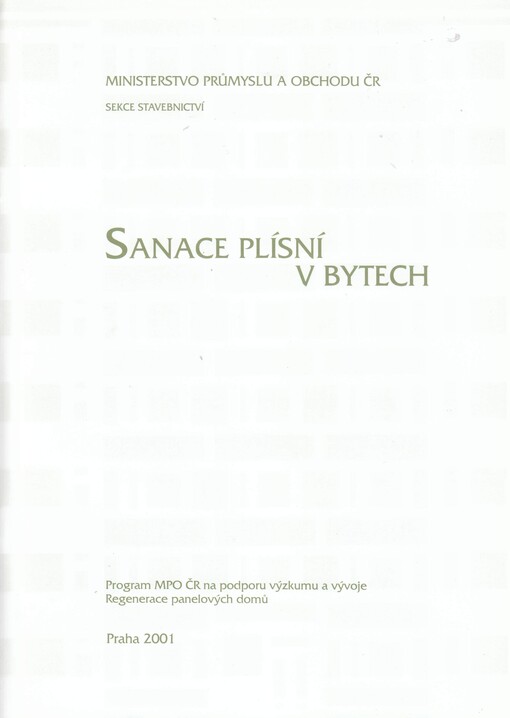 Sanace plísní v bytech / [řešitelé Petr Kučera ... et al.]