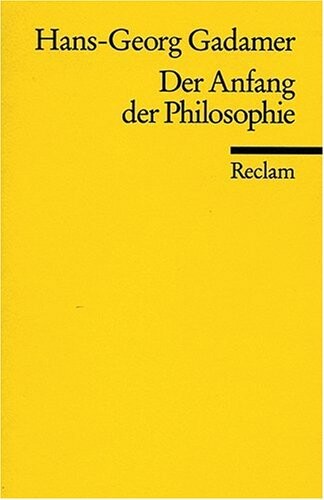 Der Anfang Der Philosophie