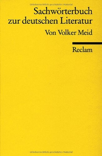 Sachwörterbuch zur deutschen Literatur