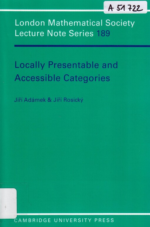 Locally presentable and accessible categories